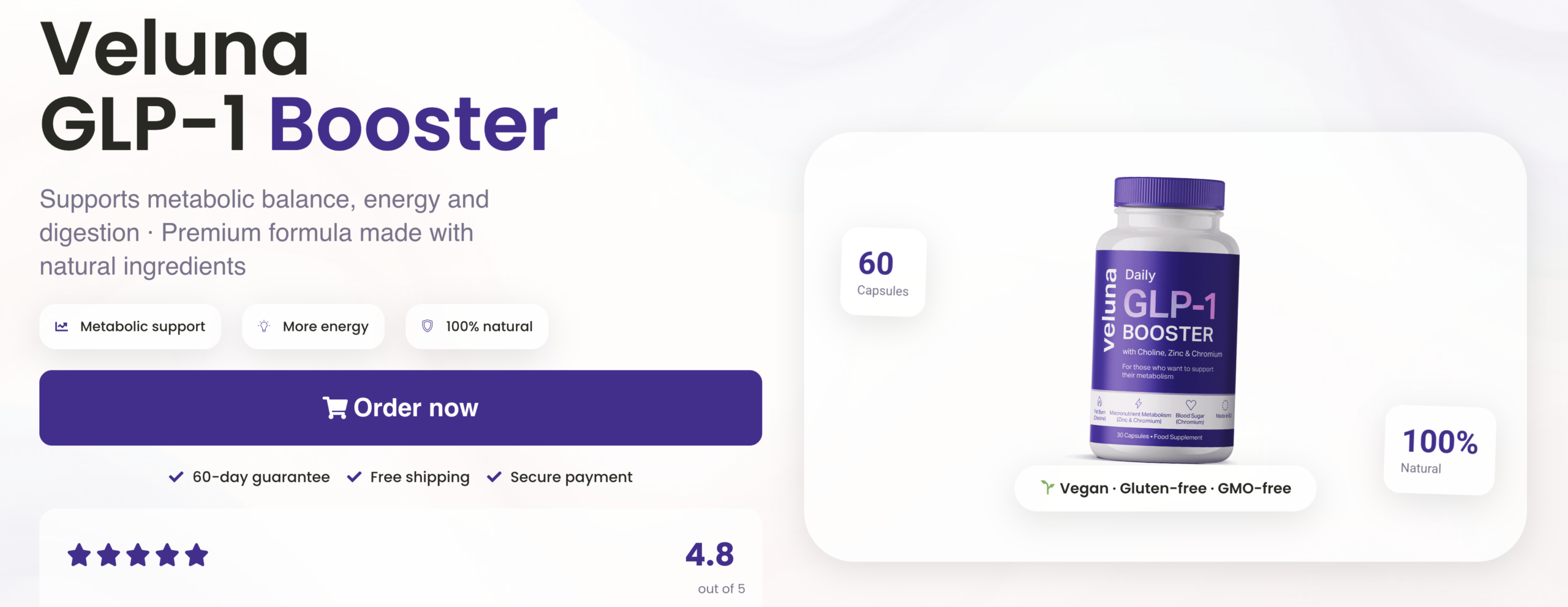 Veluna GLP-1 Booster Banner